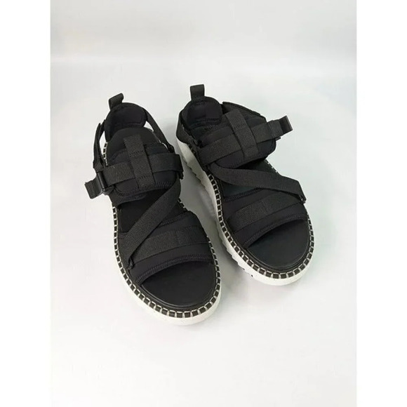 Chloe Lilli Women's Platform Nylon Sandals Black Size 42 IT / 12 US (MSRP $795) - Picture 4 of 12